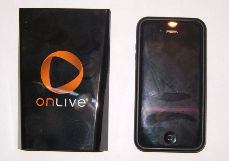 OnLive Size Comparison to iPhone