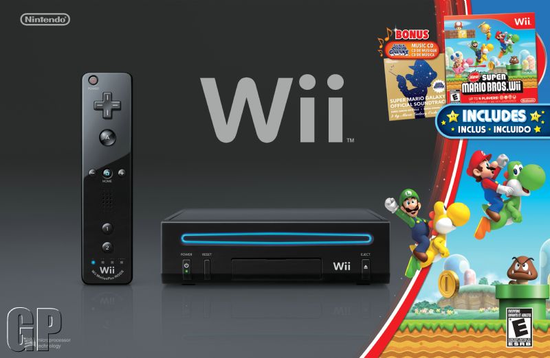 Wii - Back in Black for Christmas with Mario Kart Bundle
