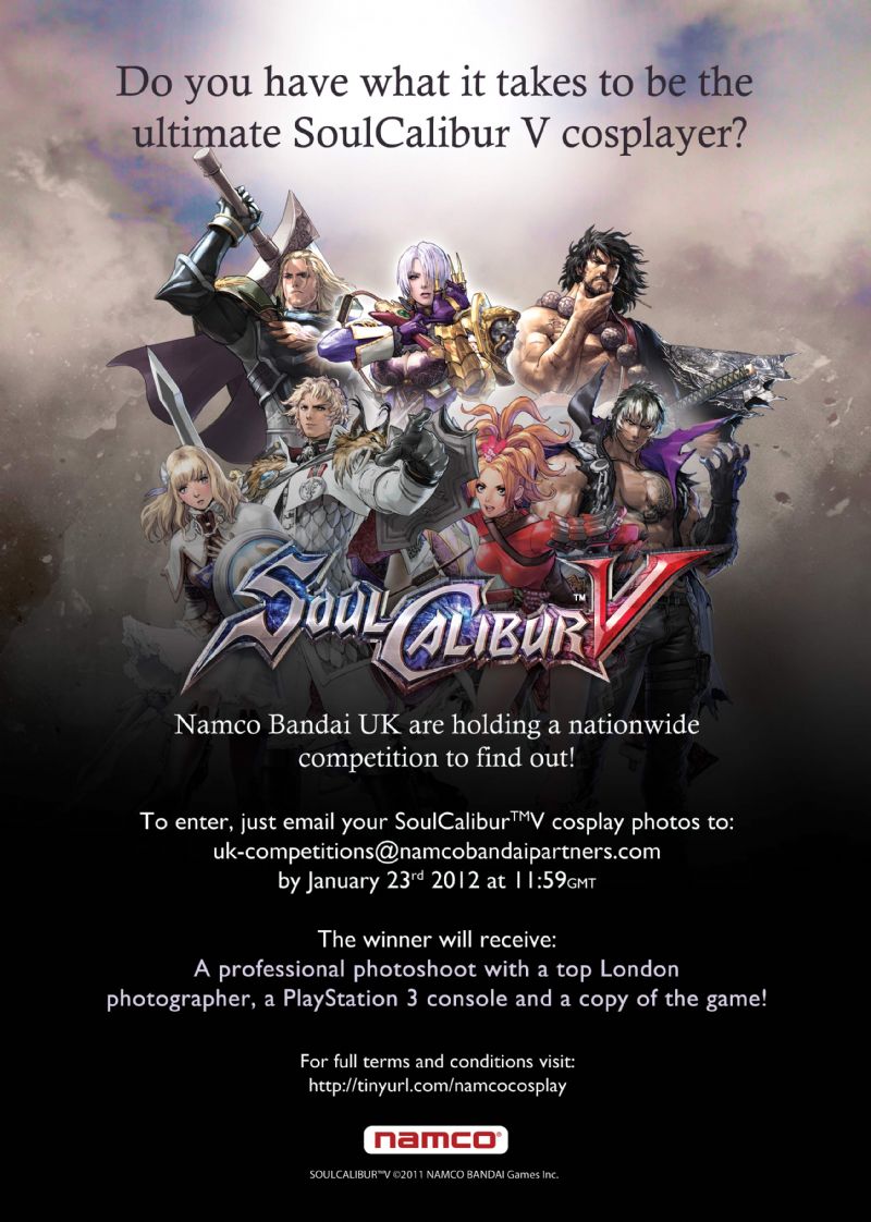 Soulcaliburt V UK Cosplay Competition Begins Today! Win an Exclusive Photoshoot With a Top Fashion Photographer