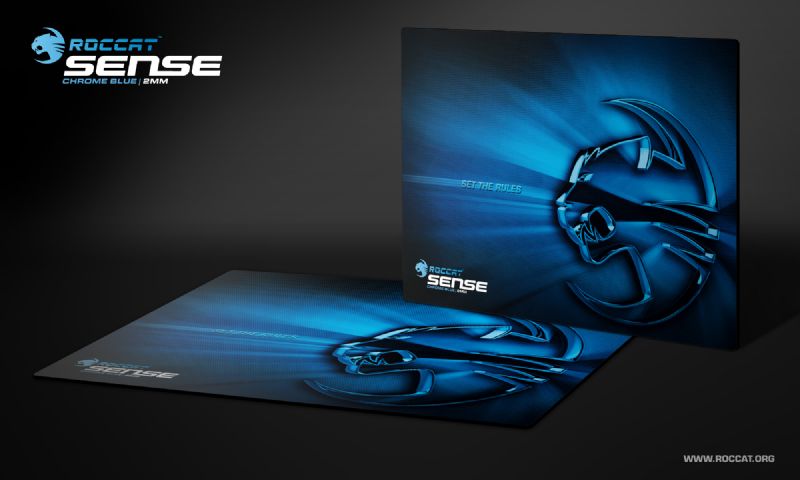 New version of the globally popular ROCCAT Sense High Precision Gaming Mousepad – the Chrome Blue Edition